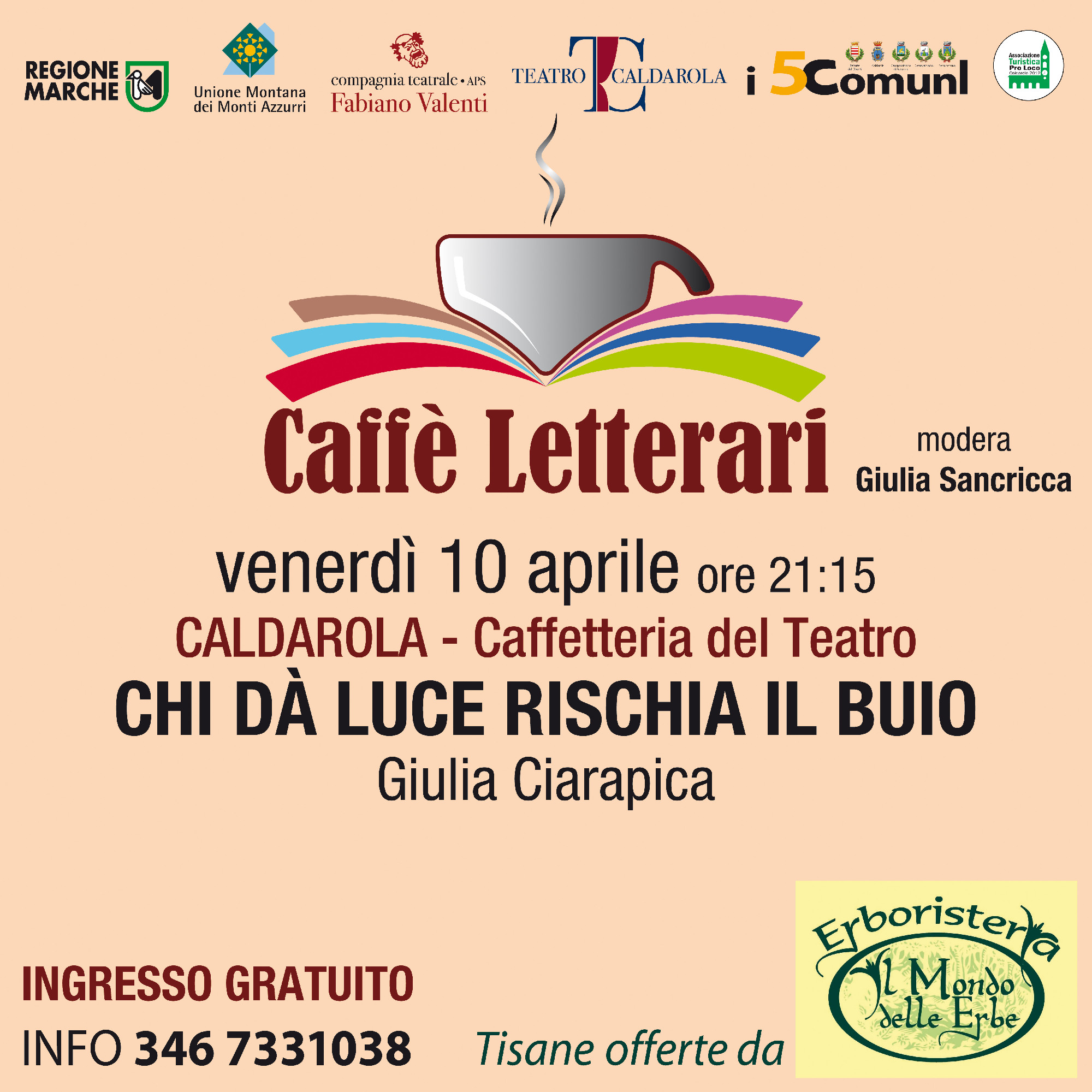 Giulia Ciarapica presenta Chi dà luce rischia il buio