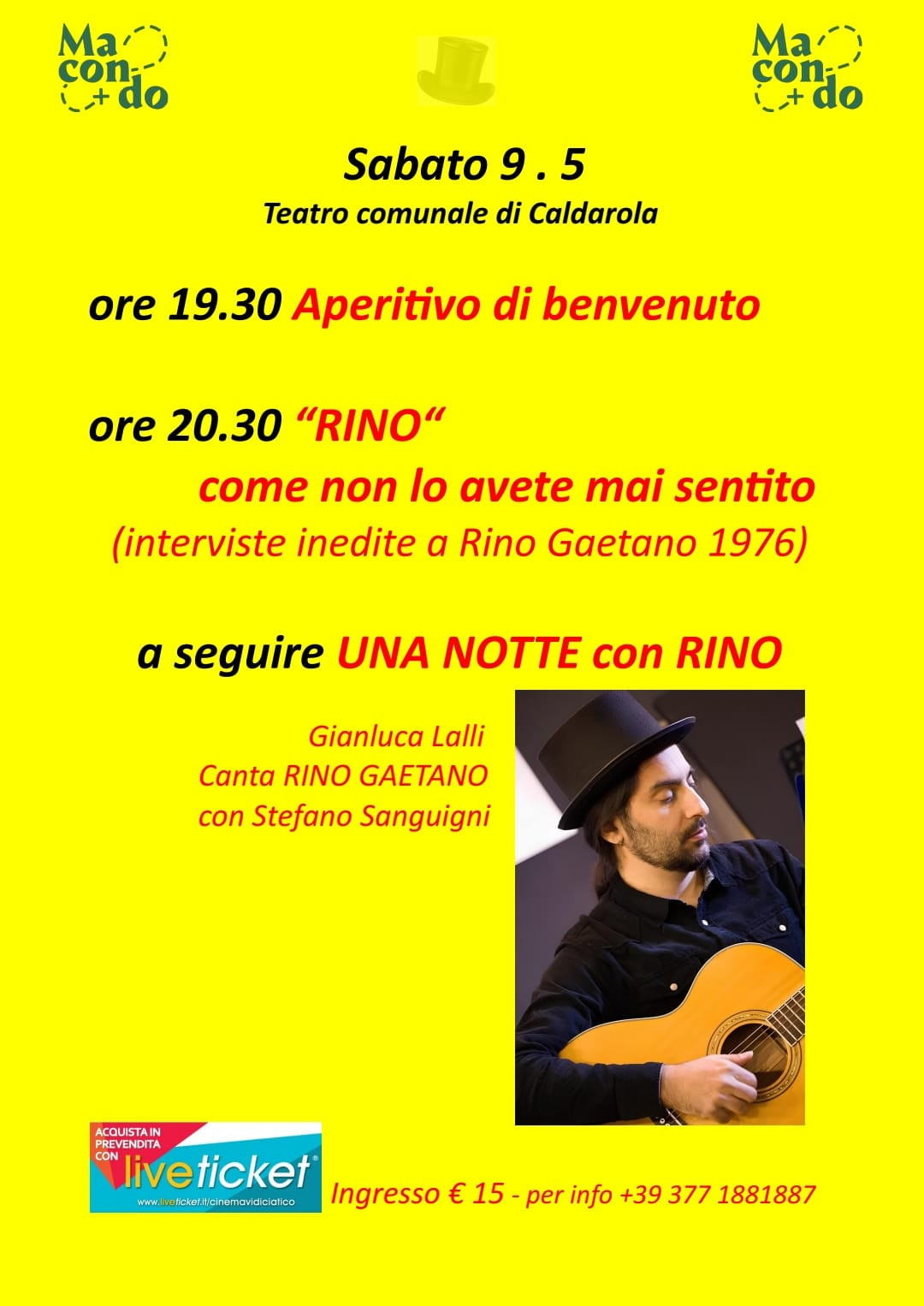 Rino, come non lo avete mai sentito